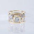 Vintage Diamond Zirconia Gold Ring