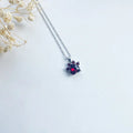 Paw Print Birthstone Necklaces