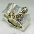 Vintage Zirconia Open Silver Ring