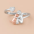 Adjustable Zirconia Dog Hug Ring