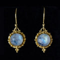 Vintage Blue Moonstone Rounded Earrings