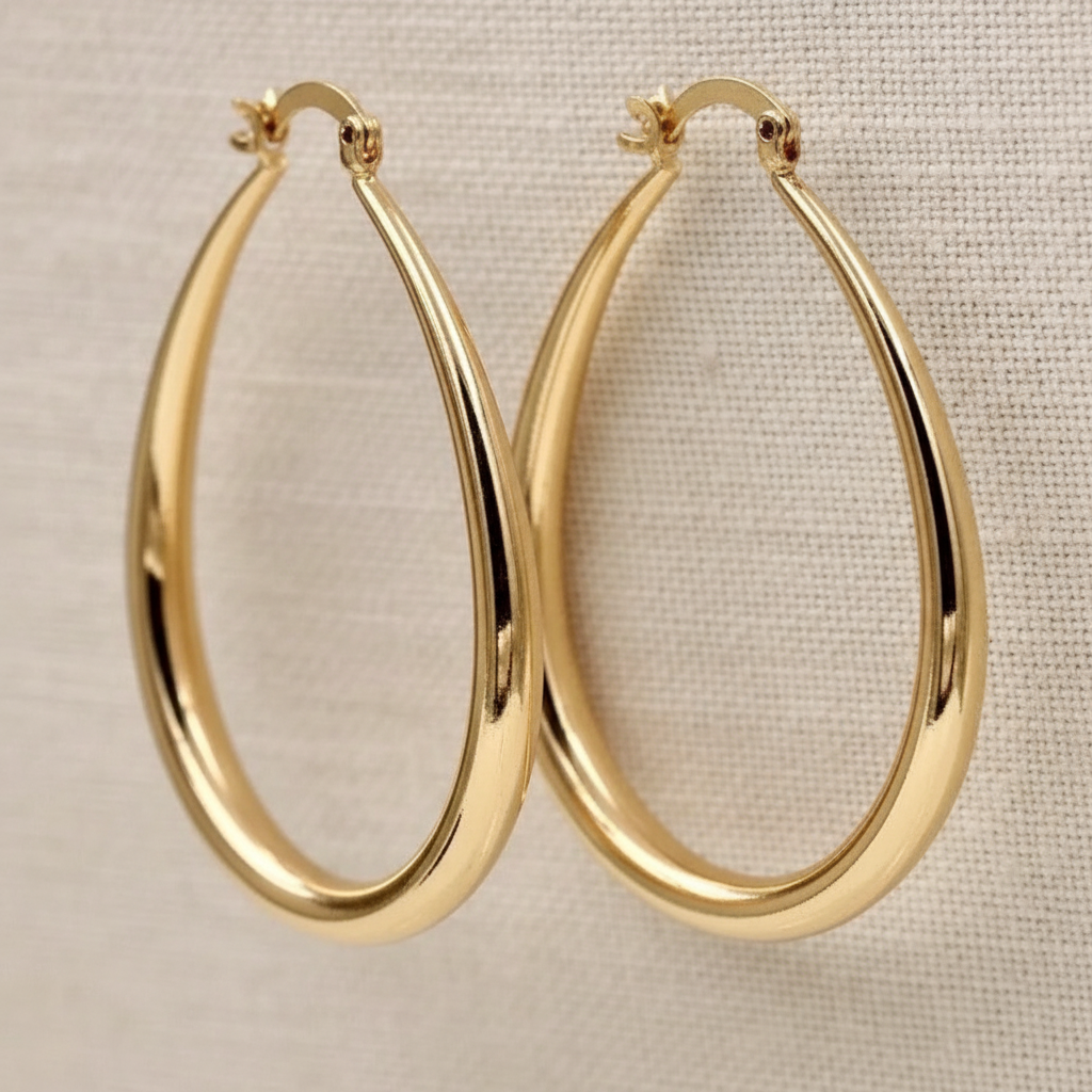 Vintage Gold Hoop Earrings