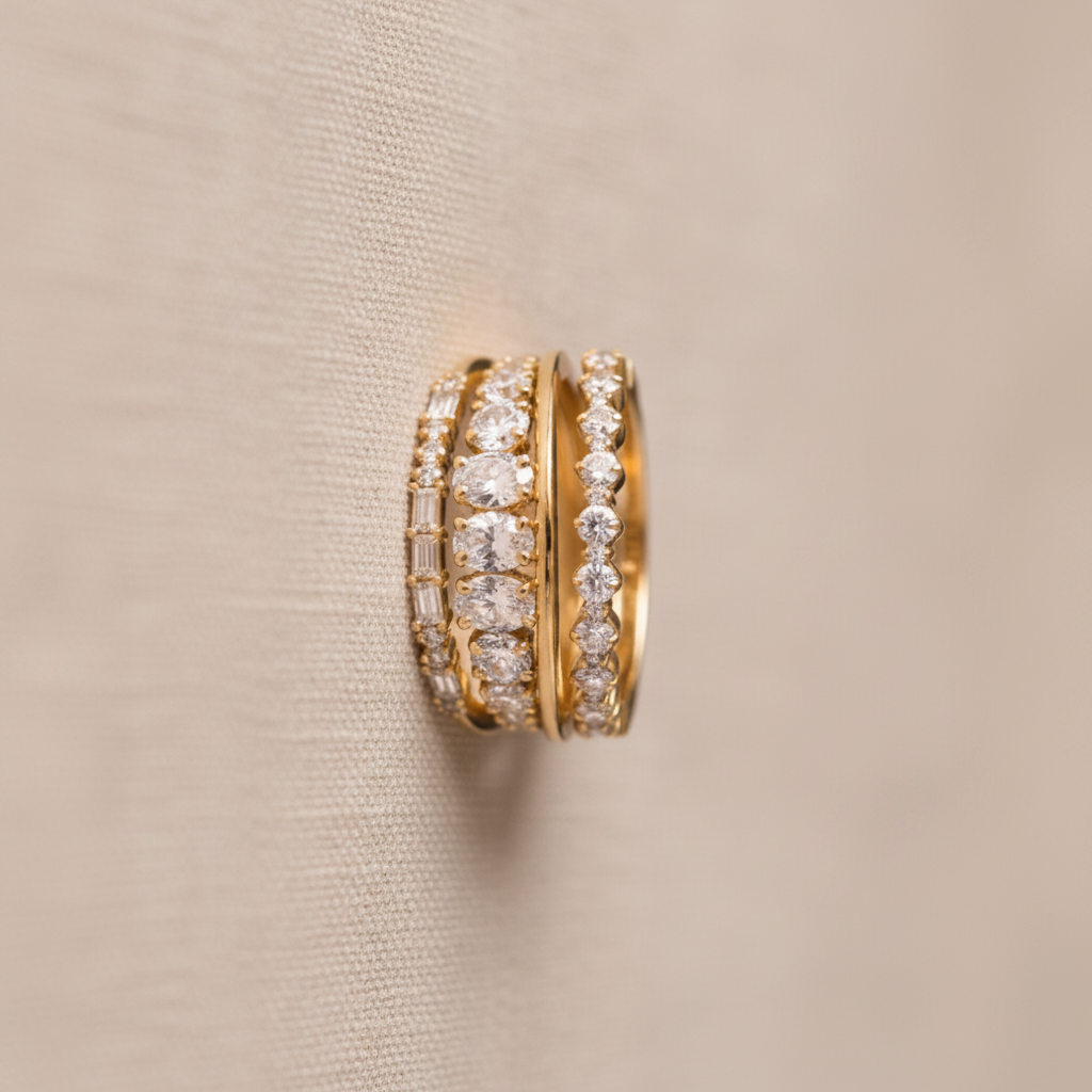 Vintage Zirconia Ring Set