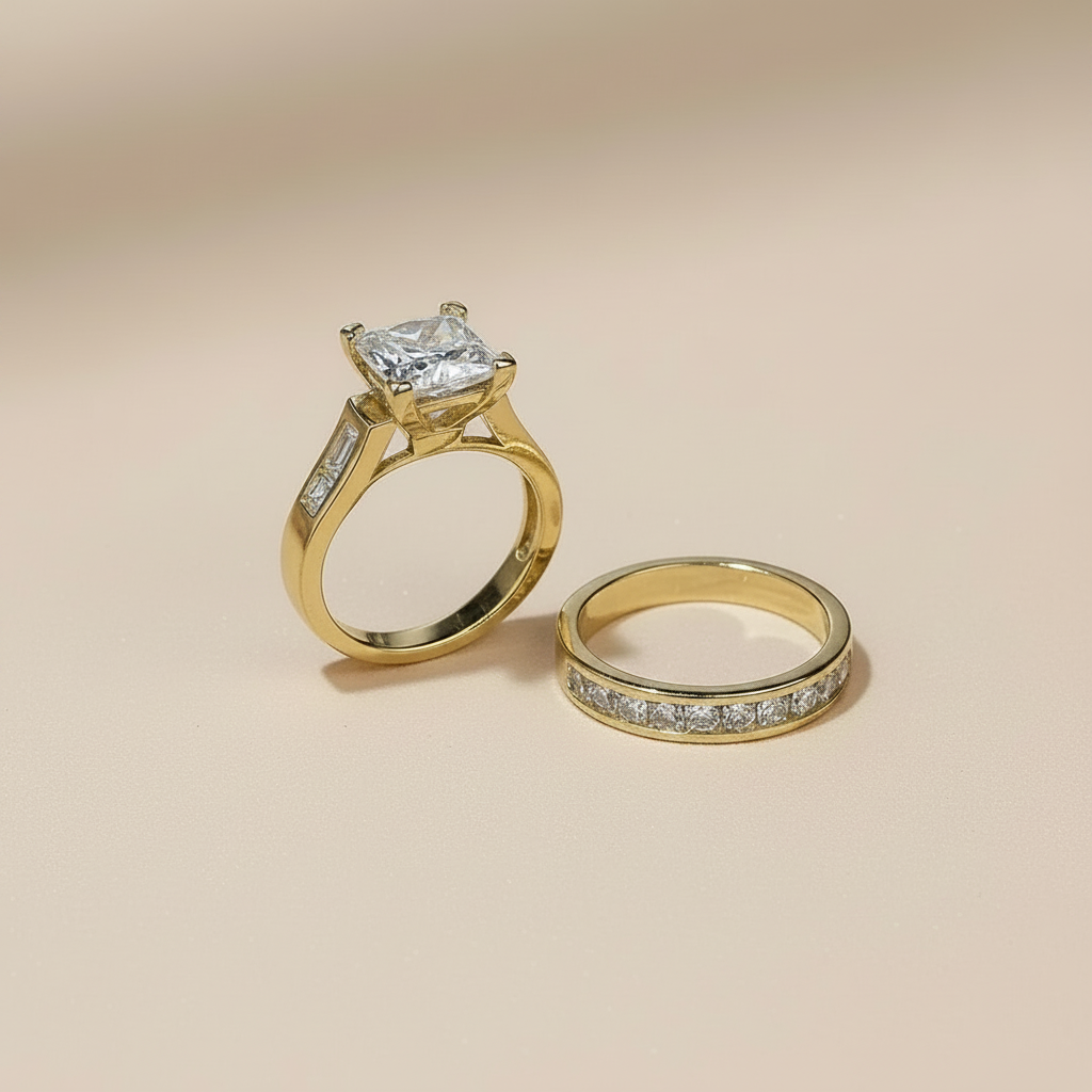 Vintage Gold Zirconia Ring Pack