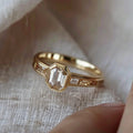 Radiant Crystal Gold Ring