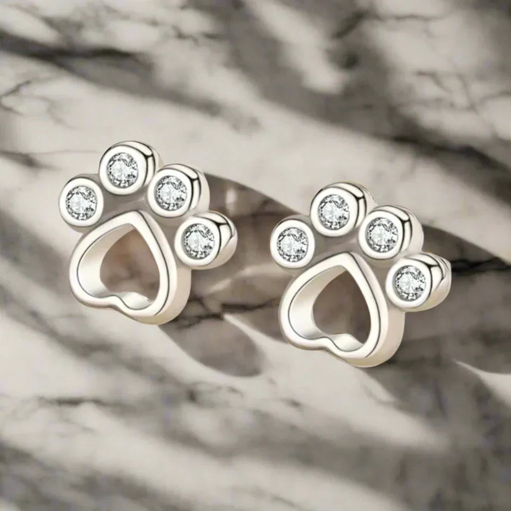 Paw Zirconia Earrings