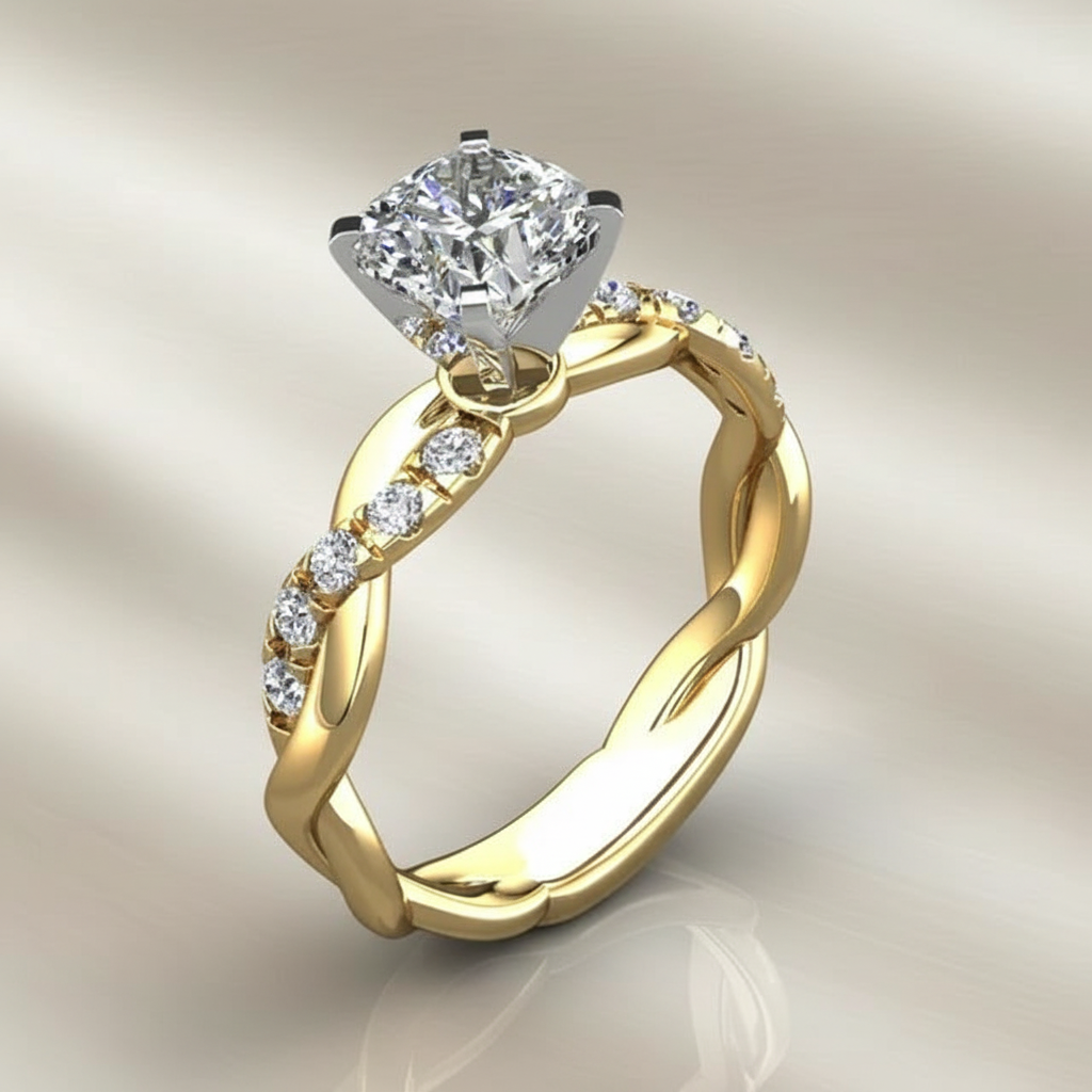 Delysia Two-Tone Zirconia Ring