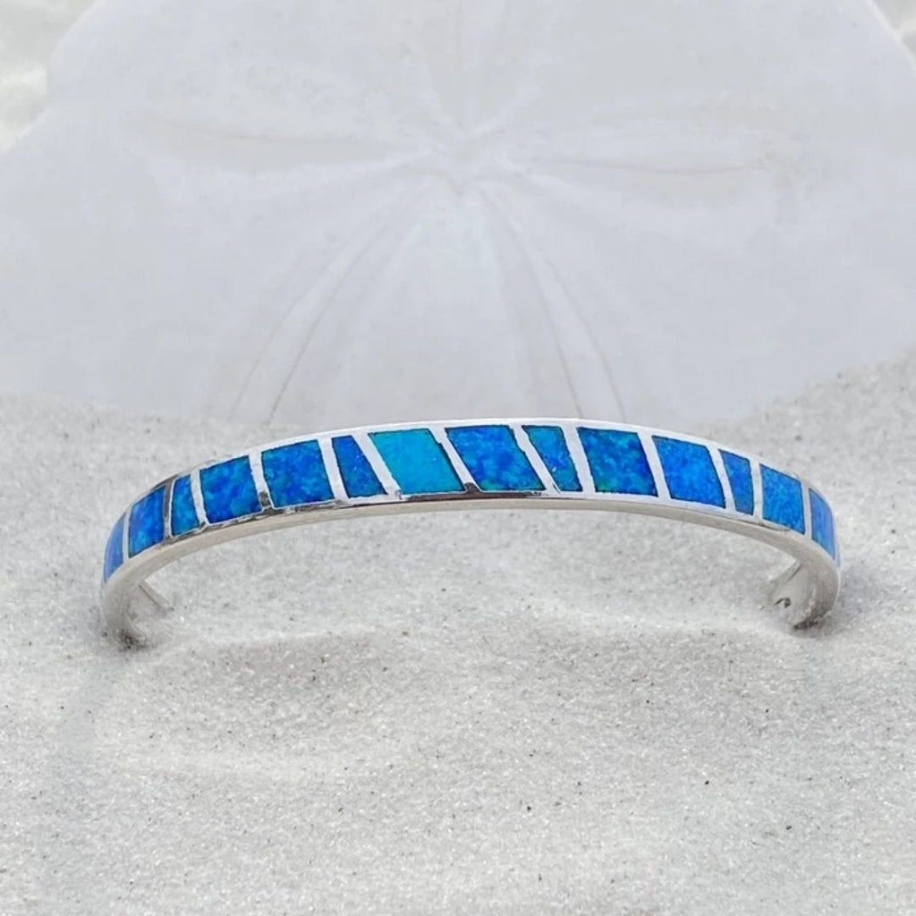 Blue Opal Bracelet in Silver
