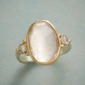 Vintage Rose Quartz Shimmer Ring