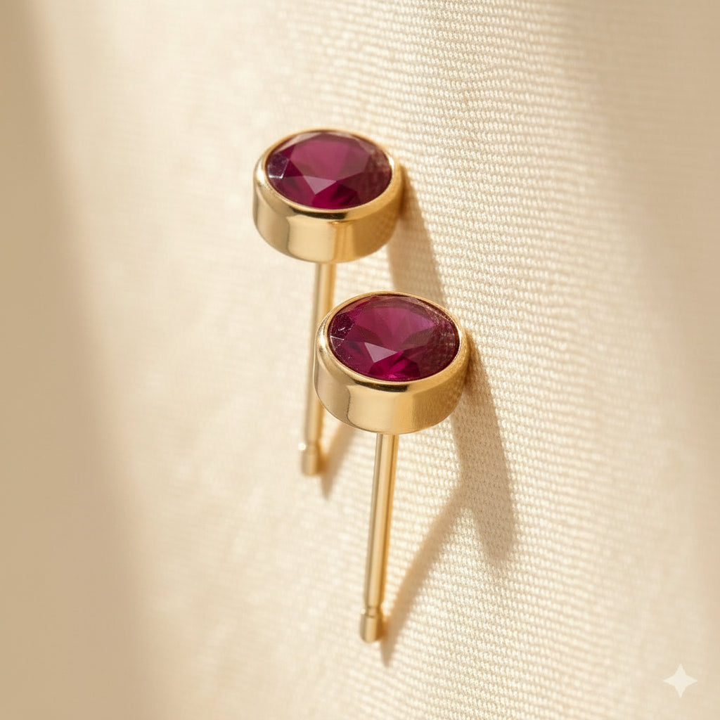 Opal Birthstone Studs