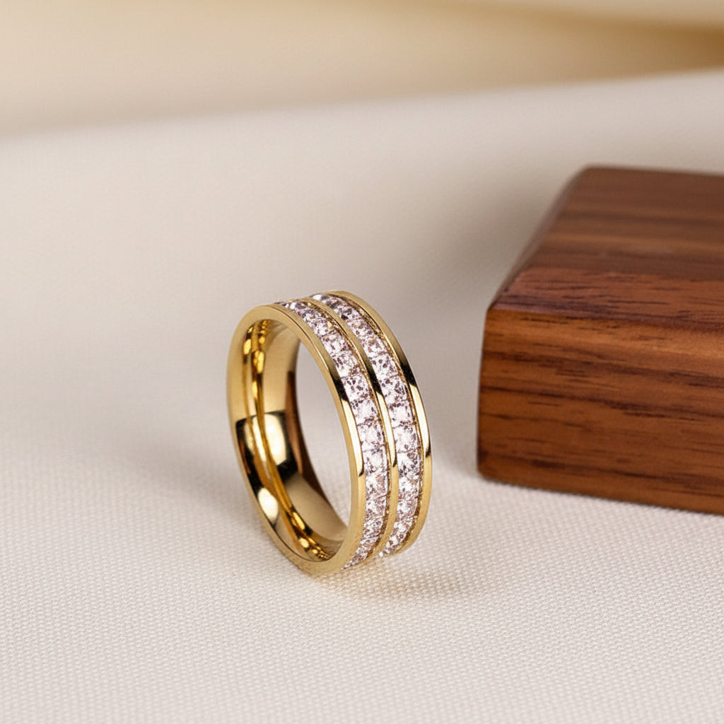 Inlaid Zirconia Ring