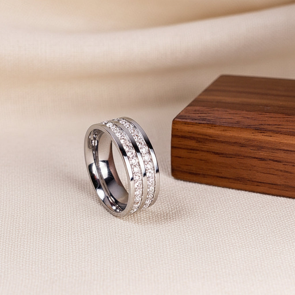 Inlaid Zirconia Ring