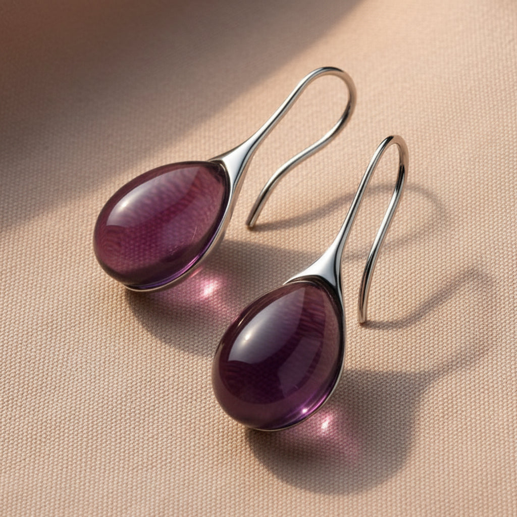Crystal Drop Earrings in Gold and Silver