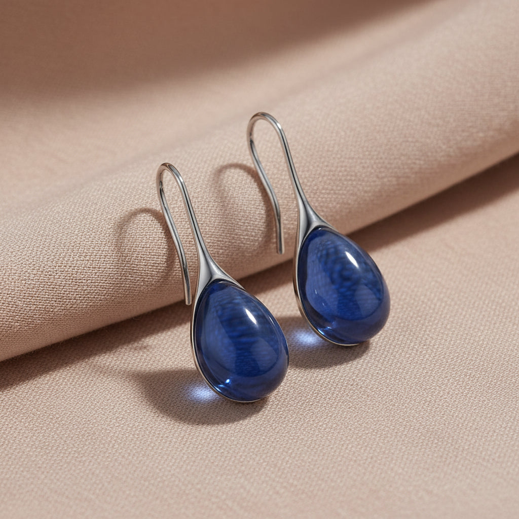 Crystal Drop Earrings in Gold and Silver