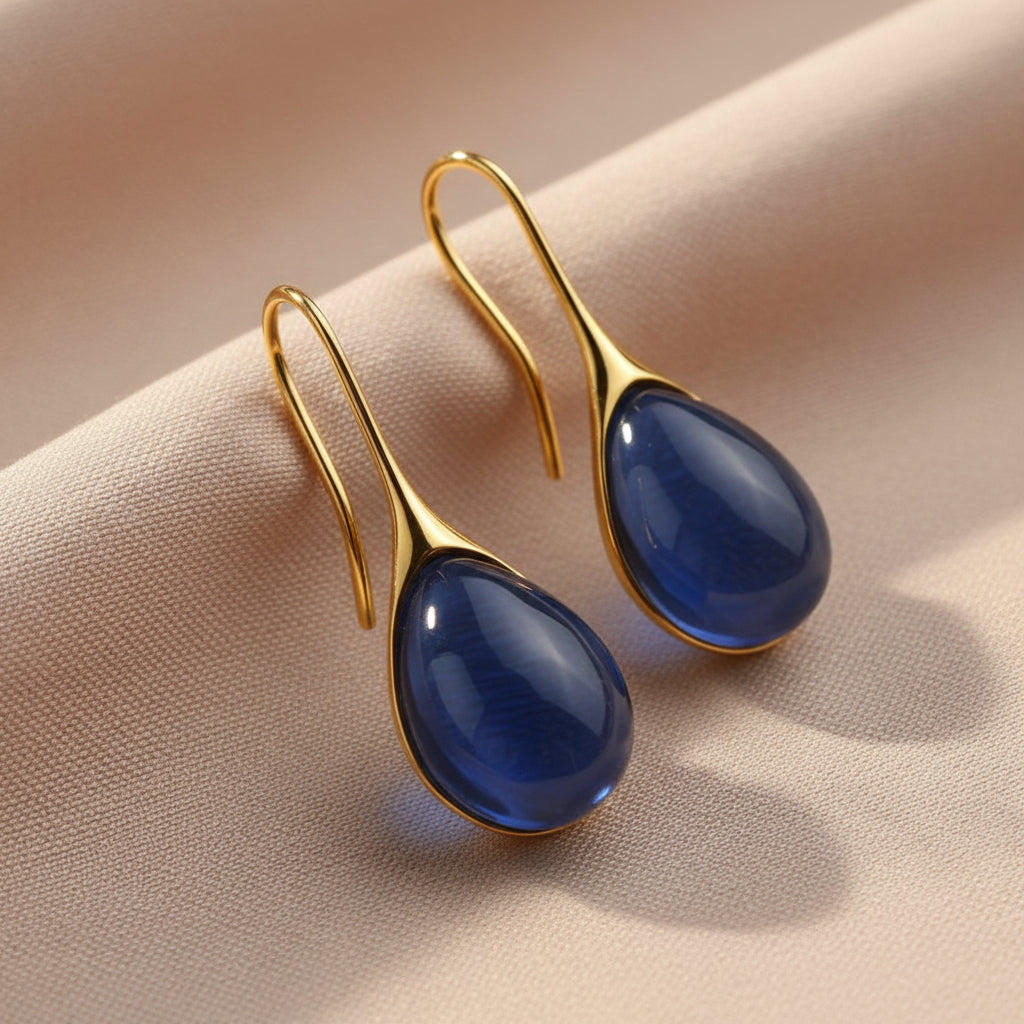 Crystal Drop Earrings in Gold and Silver