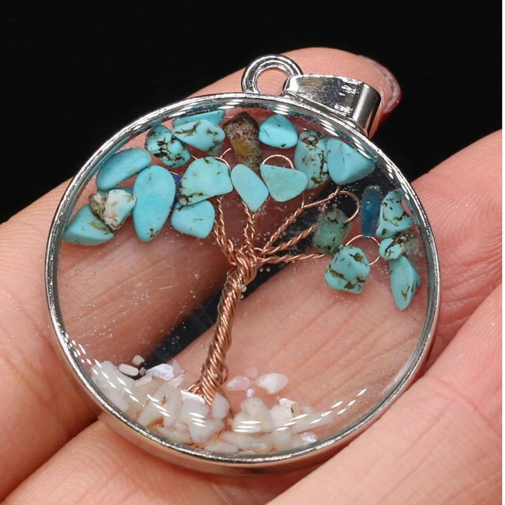 Opal Tree of Life Necklace – Sterling Silver