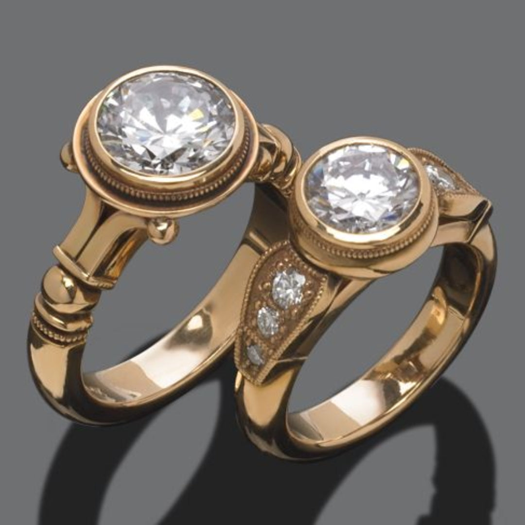 Vintage Crystalline Ring Set