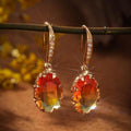 Vintage Red & Orange Drop Earrings