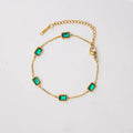Emerald Three-Strand Bracelet in Gold