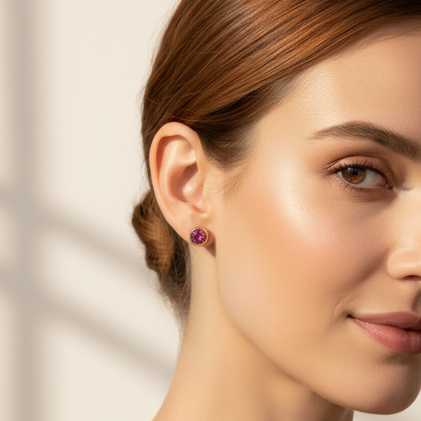 Opal Birthstone Studs