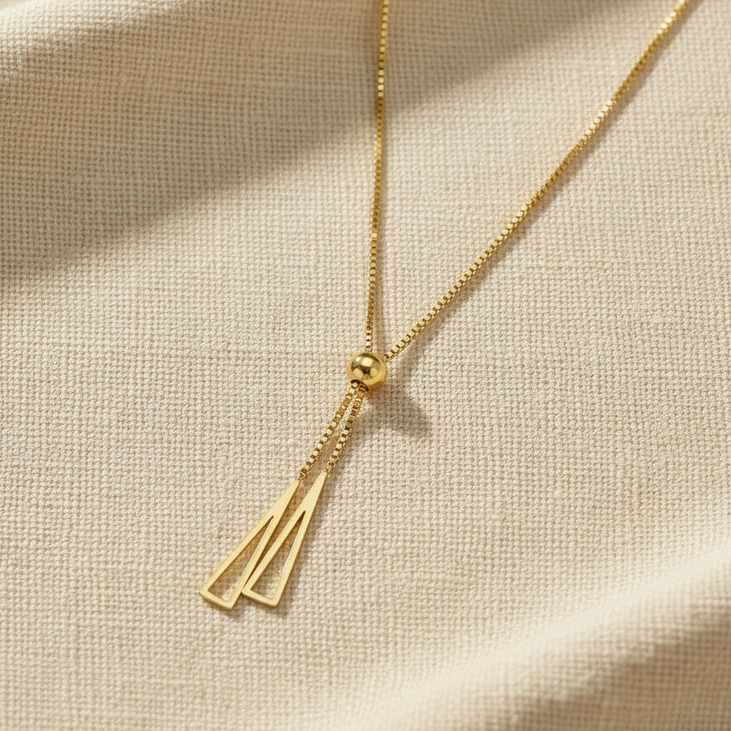 Gold Tassel Pendant Necklace