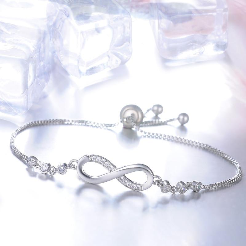 Infinity Chain Bracelet in Silver