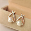 Pearl & Crystal Glitter Earrings