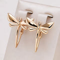 Gold Dragonfly Earrings