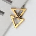 Geometric Triangle Stud Earrings in Gold