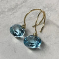 Blue Glass Drop Earrings