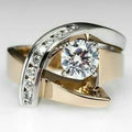 Gold & Silver Orbit Crystal Ring