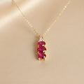 Composite Ruby Pendant Necklace in Sterling Silver