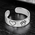 Heart Paw Minimalist Ring