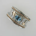 Vintage Blue Exotic Silver Ring
