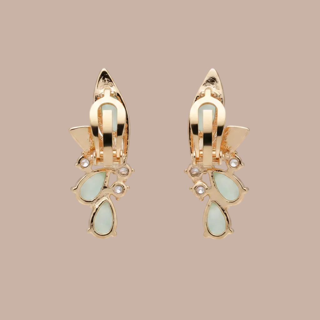 Green Wings Crystal Earrings