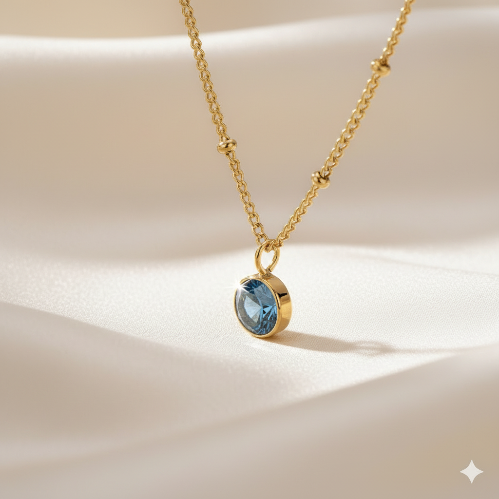 Sapphire Birthstone Pendant Necklace