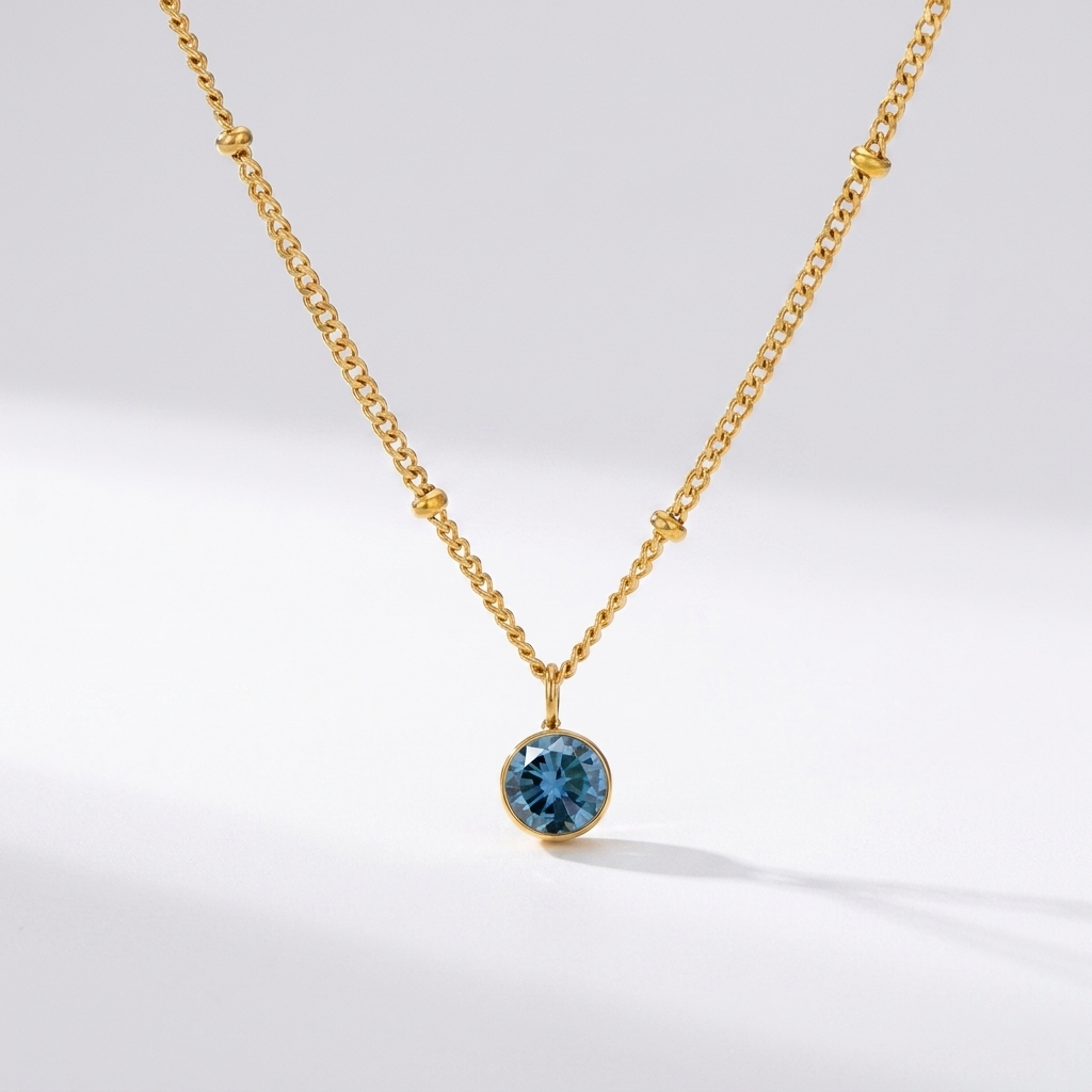 Sapphire Birthstone Pendant Necklace