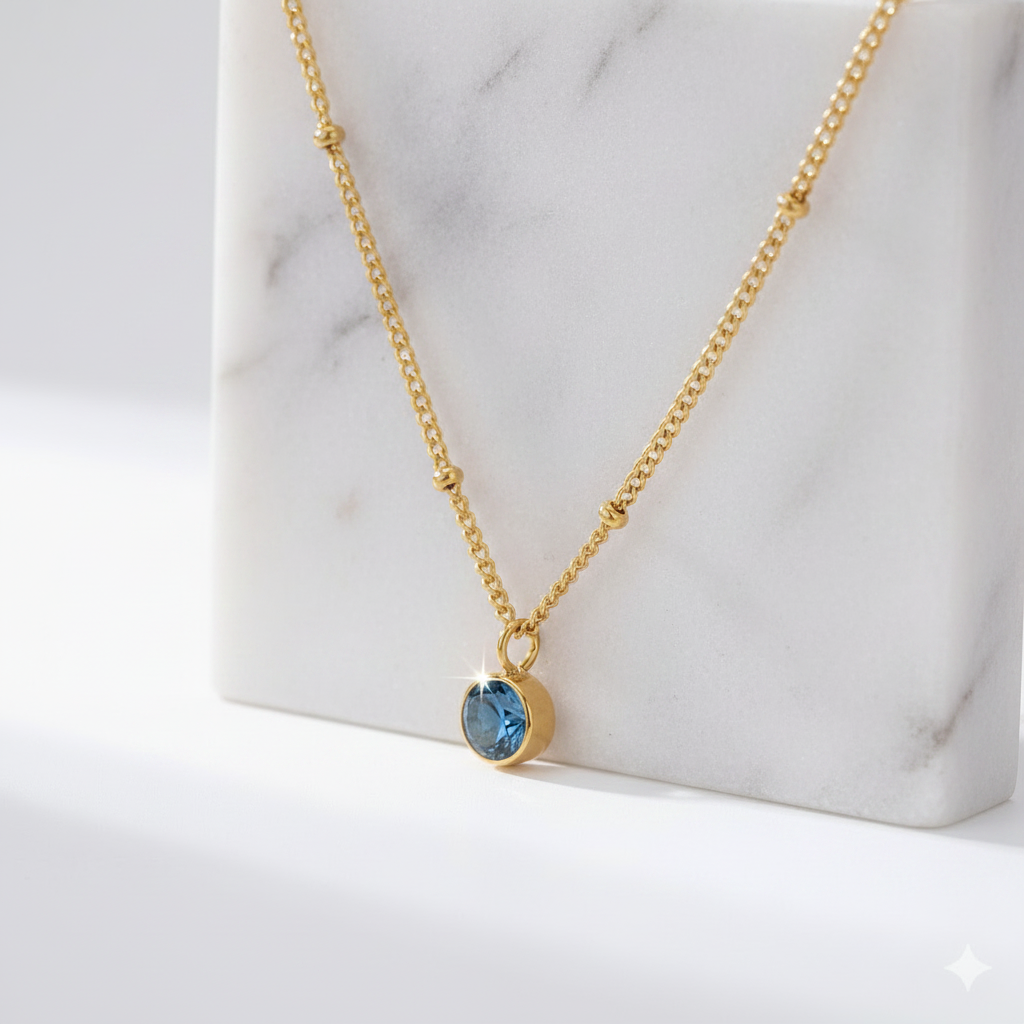 Sapphire Birthstone Pendant Necklace