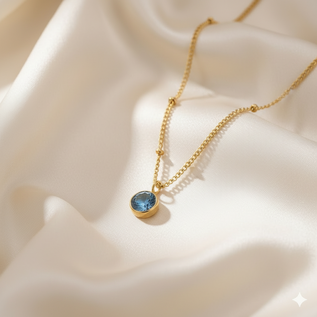 Sapphire Birthstone Pendant Necklace