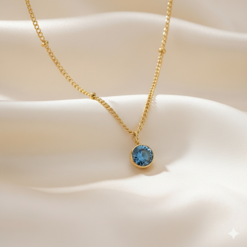 Sapphire Birthstone Pendant Necklace