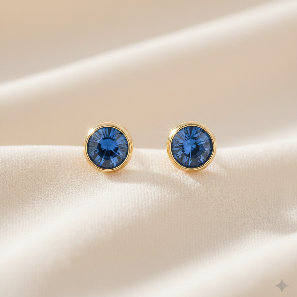 Montana Sapphire Birthstone Studs
