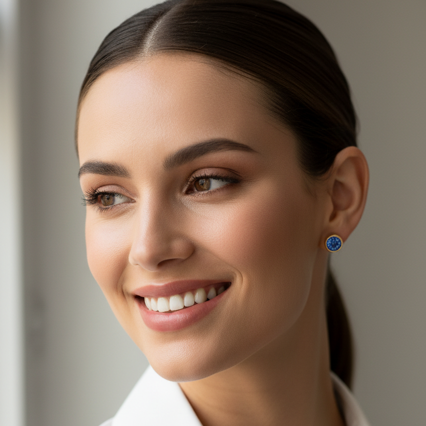 Montana Sapphire Birthstone Studs