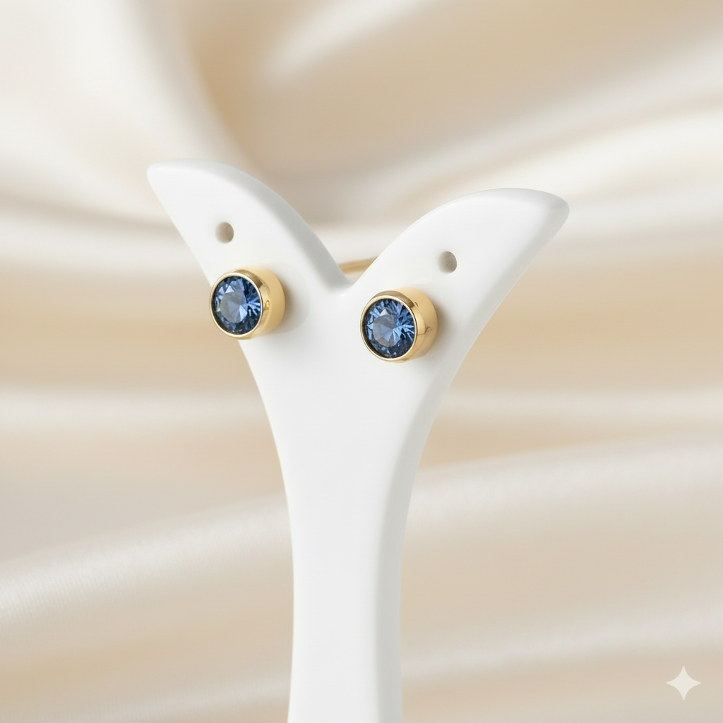 Montana Sapphire Birthstone Studs