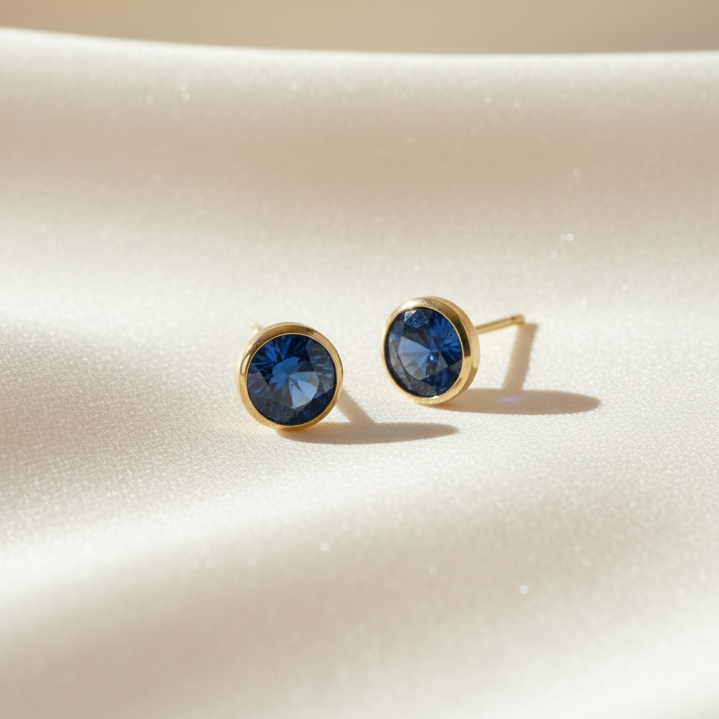 Montana Sapphire Birthstone Studs