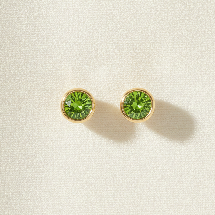 Peridot Birthstone Studs