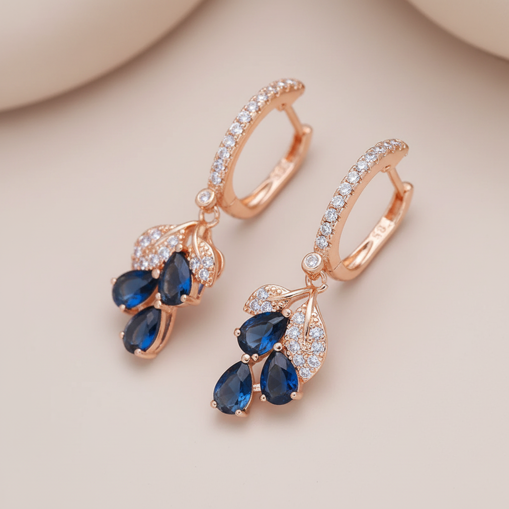 Blue Crystal Earrings