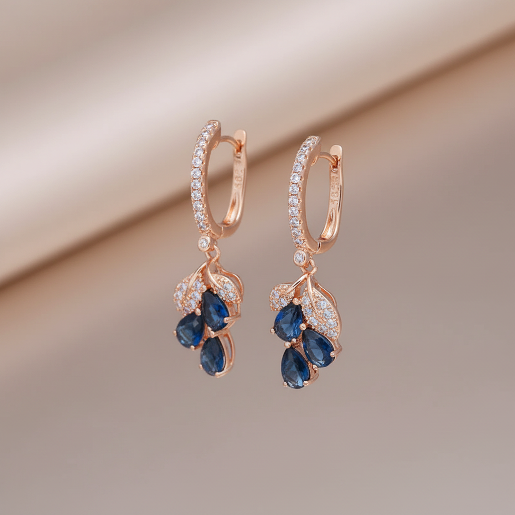 Blue Crystal Earrings