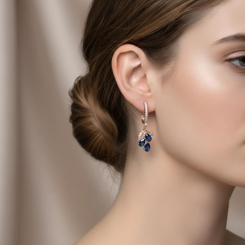 Blue Crystal Earrings