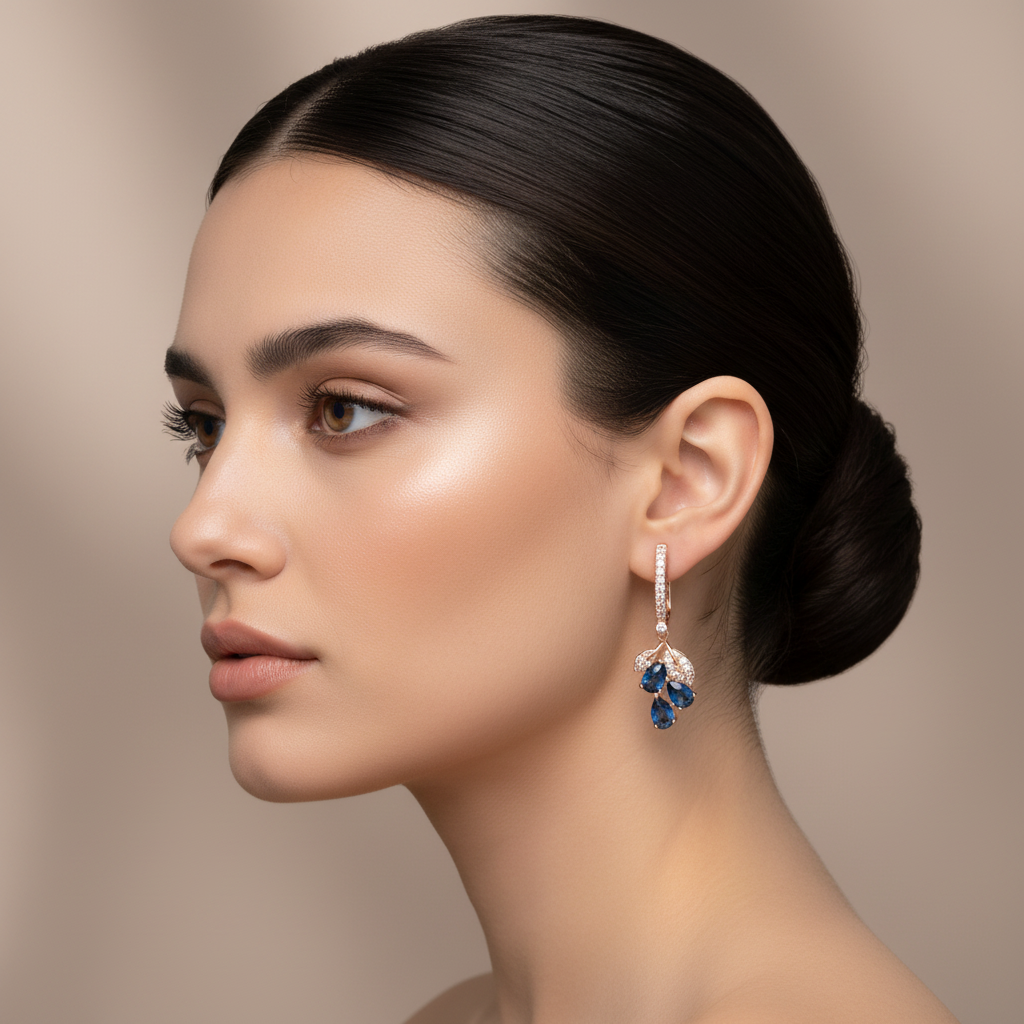 Blue Crystal Earrings
