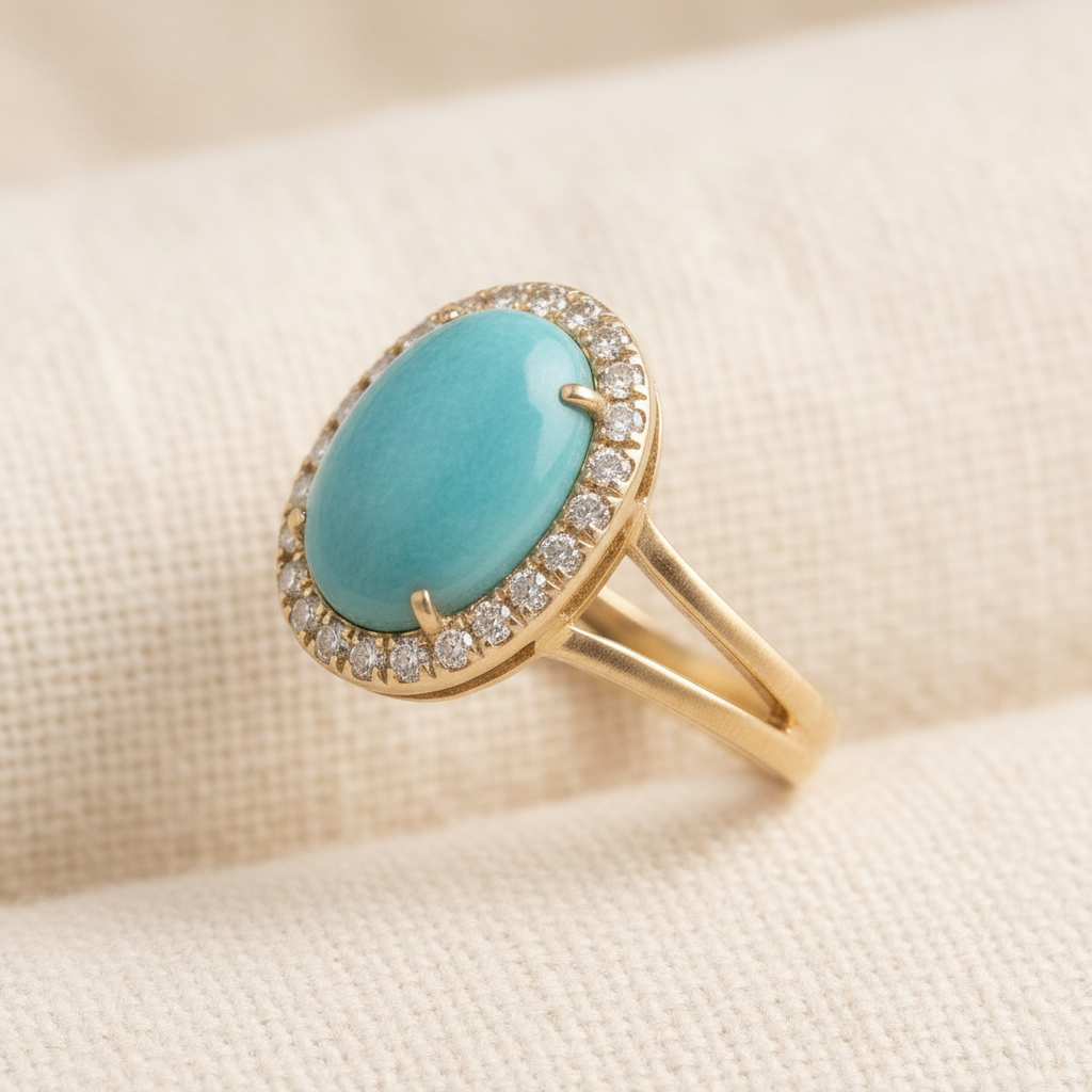 Blue Opal Vintage Ring